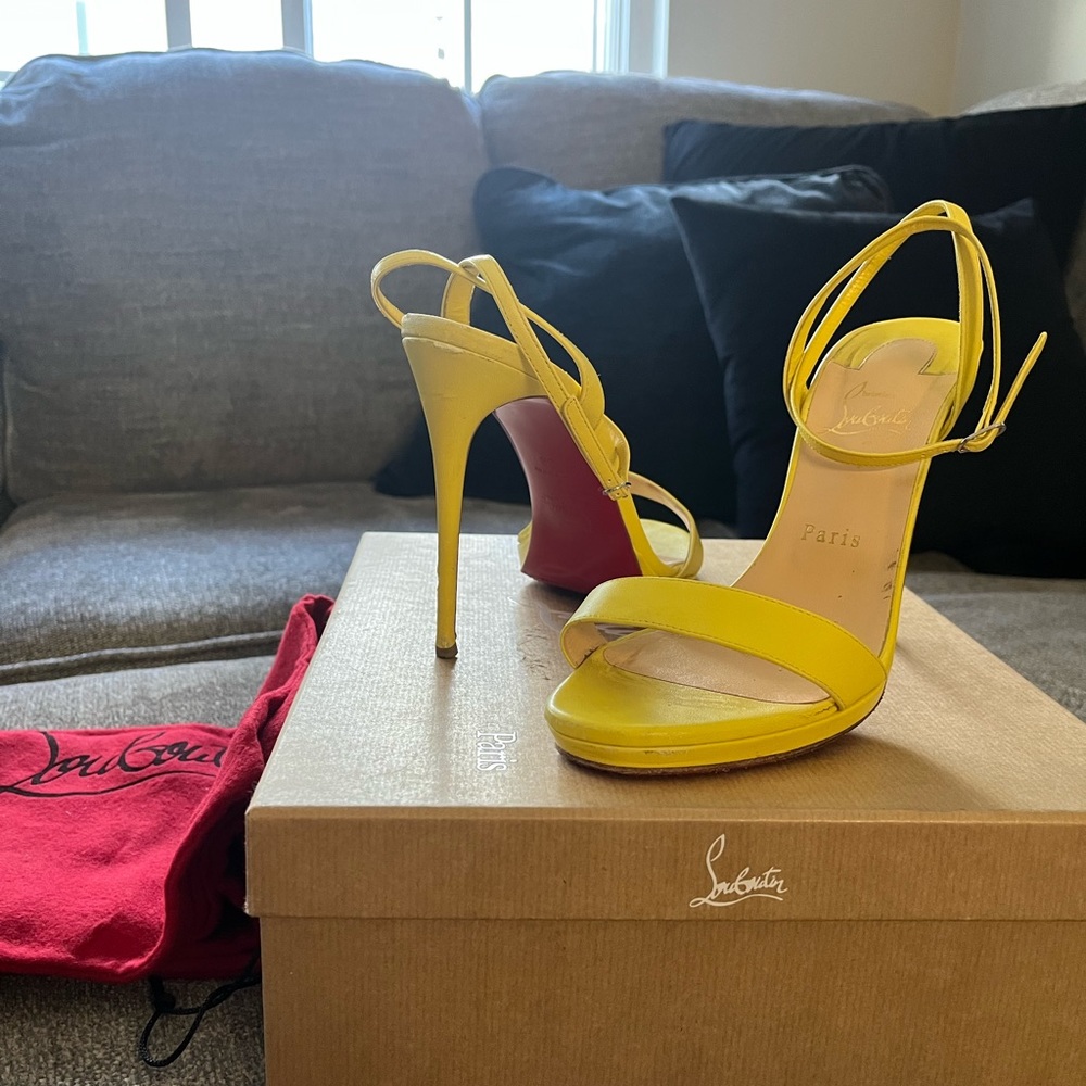 Christian Louboutin neon heels